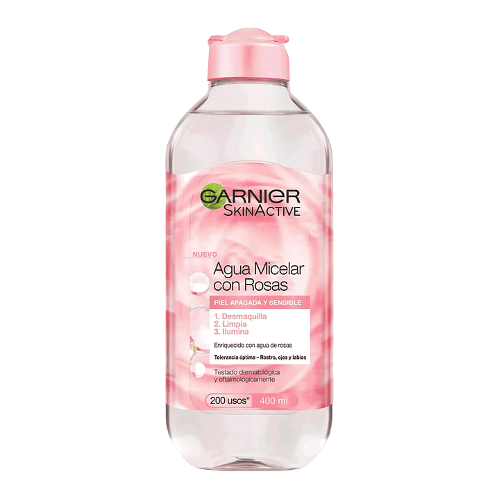 Agua Micelar con Agua de Rosas GARNIER Skin Active 400ml 1