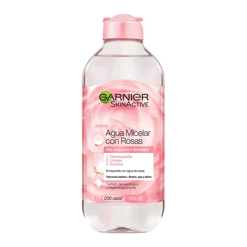 Agua Micelar con Agua de Rosas GARNIER Skin Active 400ml 1