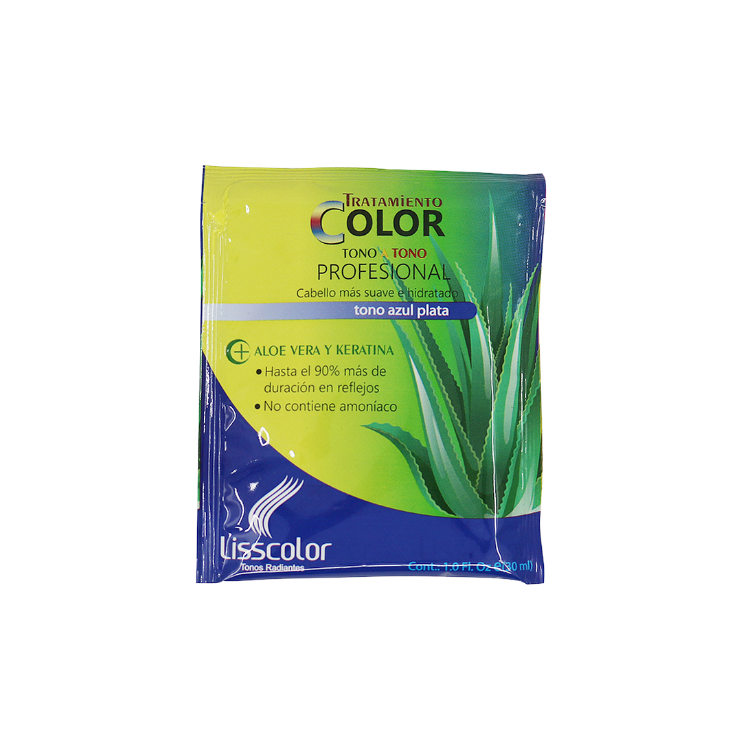 Tratamiento Color Profesional Lisscolor Sachet Azul Plata 1