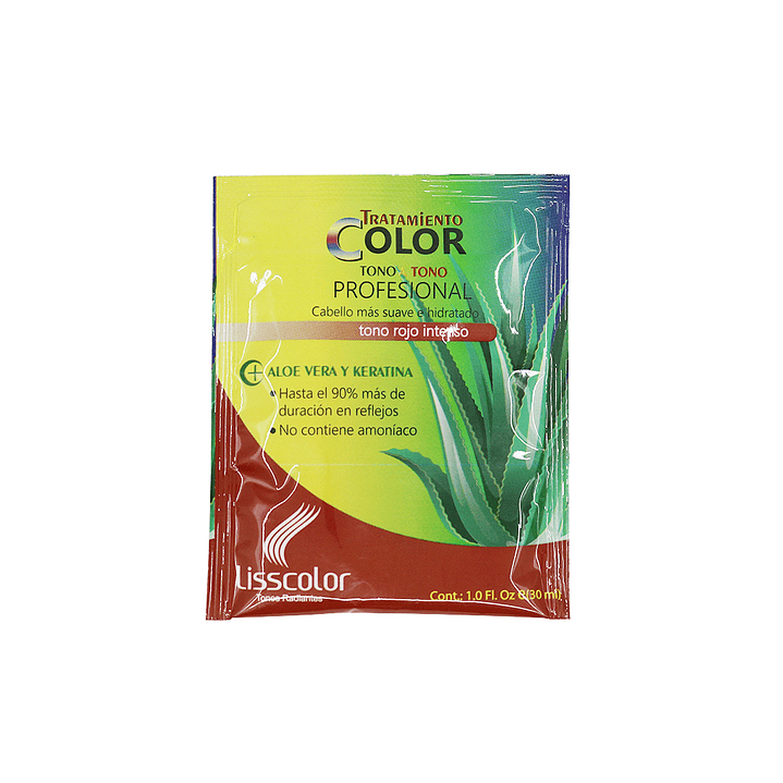 Tratamiento Color Profesional Lisscolor Sachet Rojo Intenso 1