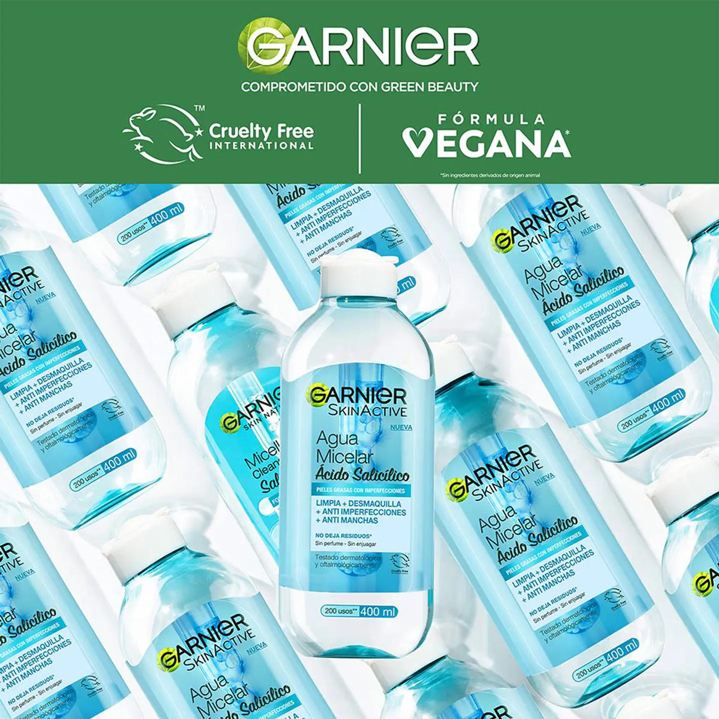 Agua Micelar Anti Iperfecciones GARNIER Skin Active 400ml 4