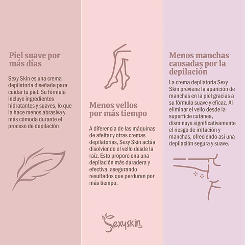 Combo 5 Cremas Depilatorias SEXYSKIN 130g