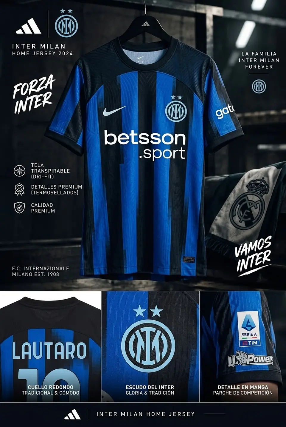Primera Equipación de Nike para el Inter de Milán 1