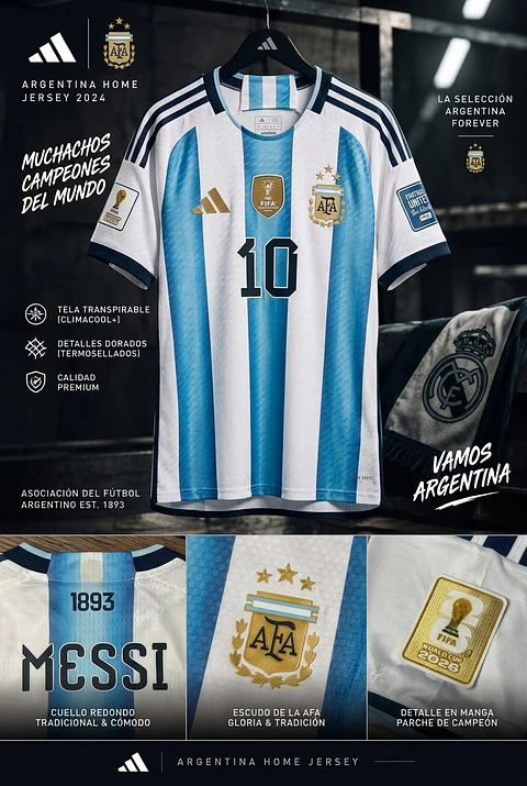 Camiseta Argentina Campeón del Mundo – Edición Especial