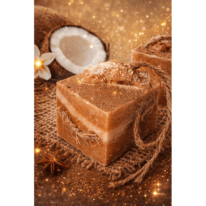 sabonete Coco e Baunilha com esponja incorporada 1