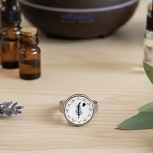 anel regulável de aromoterapia-Pena