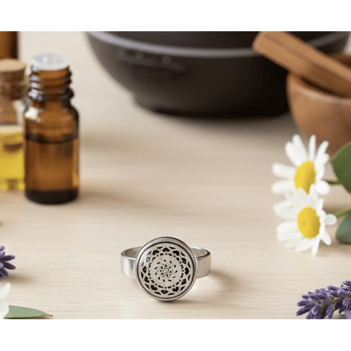anel regulável de aromoterapia - corações 1