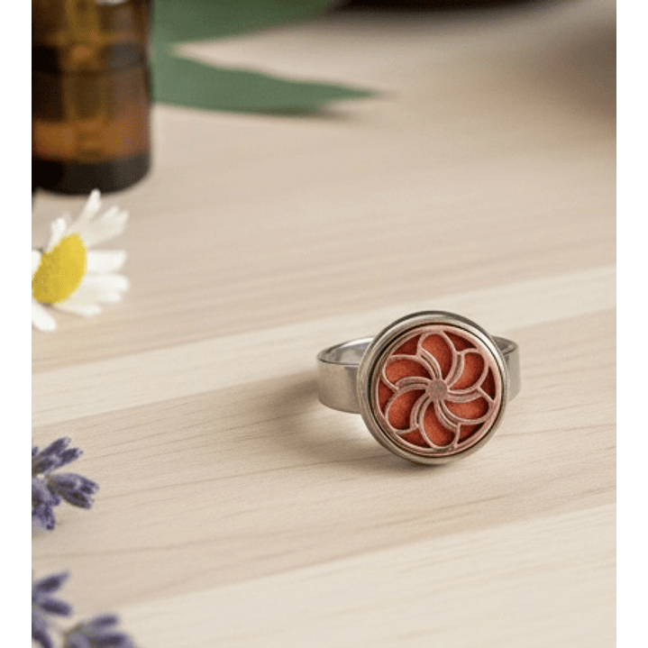 anel regulável de aromoterapia - rosa 1