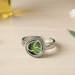 anel regulável de aromoterapia   - coração