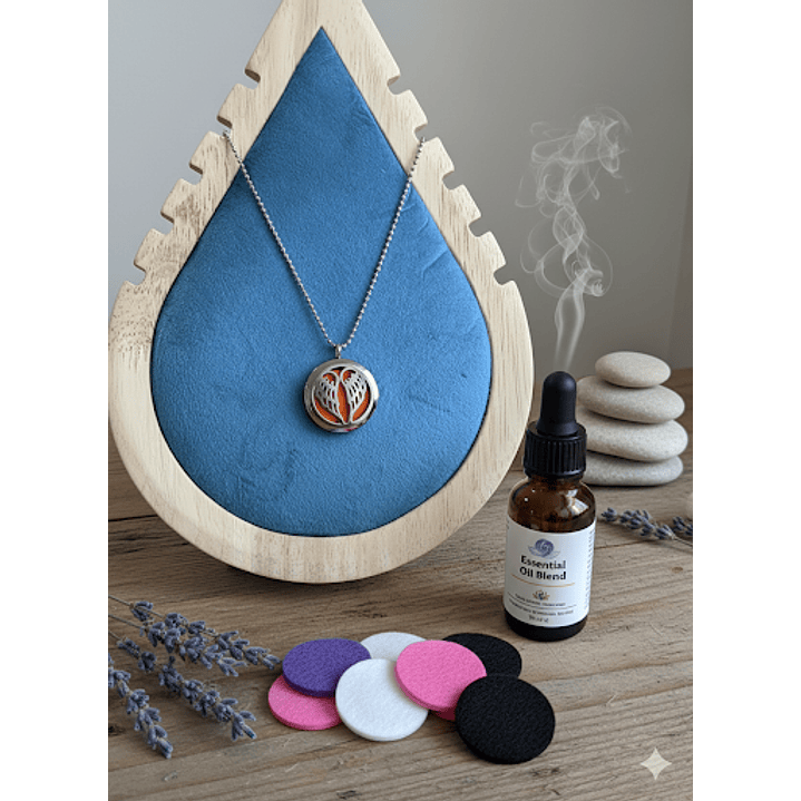 Colar de aromoterapia difusor- Asas de Anjo 1