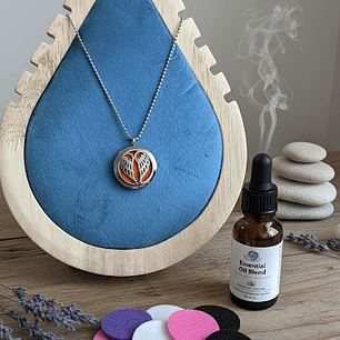 Colar de aromoterapia difusor- Asas de Anjo