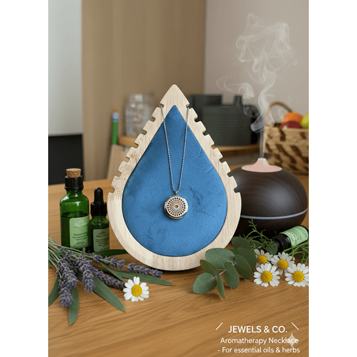 Colar de aromoterapia difusor- pequeno coração 1