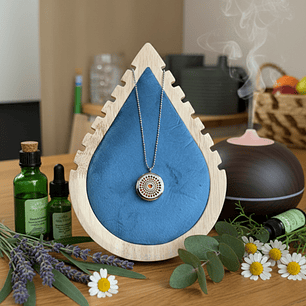 Colar de aromoterapia difusor- pequeno coração