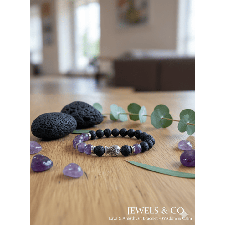 pulseira vulcânica e Ametista 1