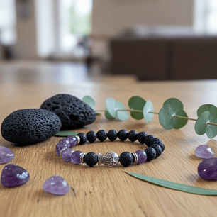 pulseira vulcânica e Ametista