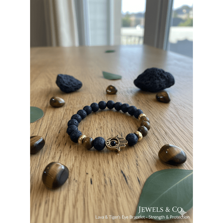 Pulseira Vulcânica - olho de tigre 1