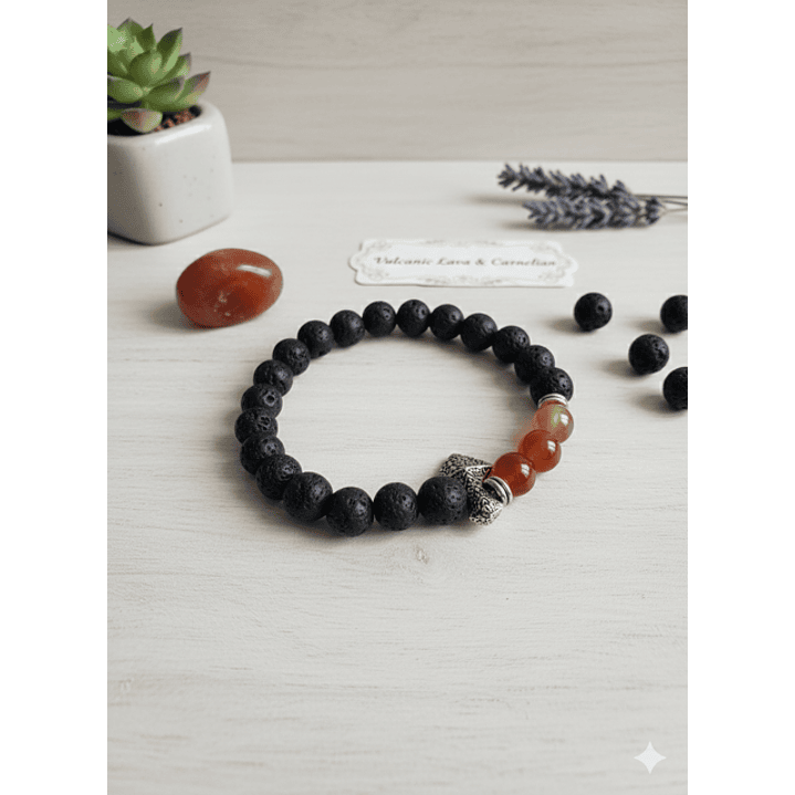 Pulseira Vulcânica - Cornalina 1