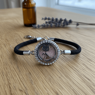 pulseira regulável para difusão de óleos - gato