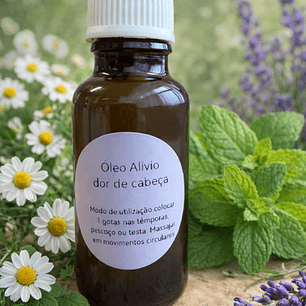 Óleo essencial Alivio dor cabeça