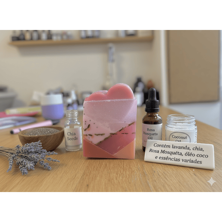 sabonete artesanal Coração Design 1