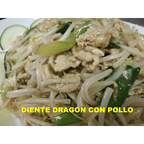 Diente de dragon con pollo