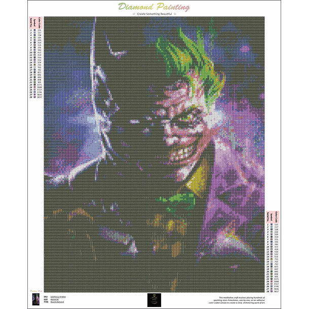 El Joker/ Batman Diamond painting  Disney decoración 