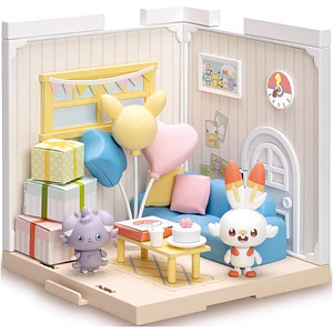 Kit Plastic Pokemon Pokepiece House Lounge Scorbunny & Espurr