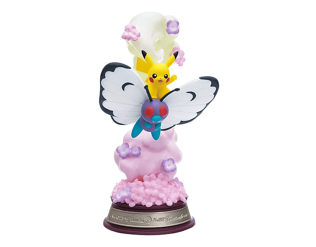 Figura Pokémon Re-Ment Swing Vignette Collection - Pikachu y Butterfree