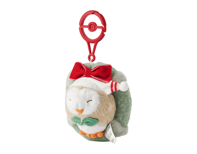 Llavero peluche Rowlet Navidad Holiday blessing 2025