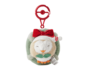 Llavero peluche Rowlet Navidad Holiday blessing 2025