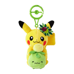 Llavero peluche Pikachu & Smoliv Pokémon Center Kagawa