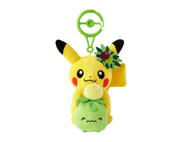 Llavero peluche Pikachu & Smoliv Pokémon Center Kagawa