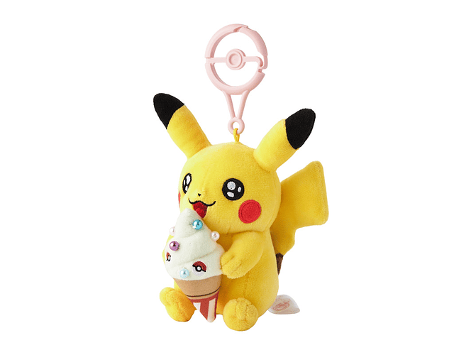 Llavero peluche Pikachu Oiri Ice Cream Pokémon Center Kagawa