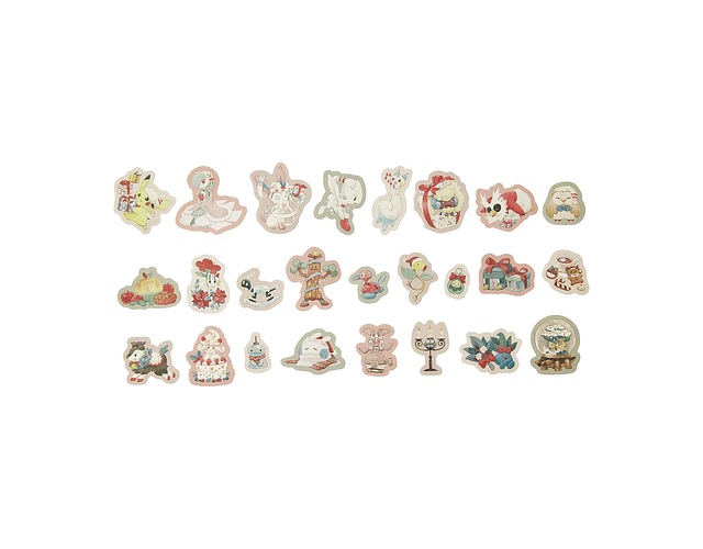 Stickers Set navidad x100 Pokémon Holiday Blessings 2025