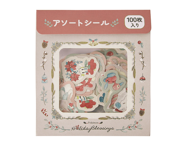 Stickers Set navidad x100 Pokémon Holiday Blessings 2025