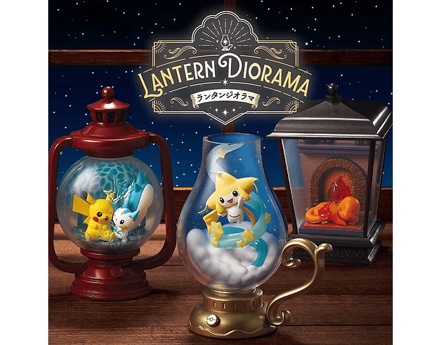 Figura Pokémon Re-Ment Lantern Pikachu & Pachirisu