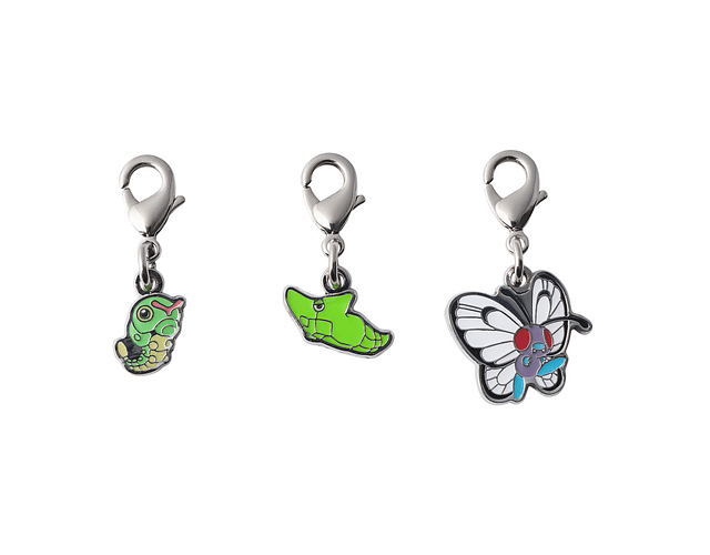 Llavero Pokémon Set Caterpie - Metapod - Butterfree