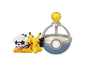 Figura Pokémon Re-Ment Pikachu & Zigzagoon Galar Dreaming Case 4