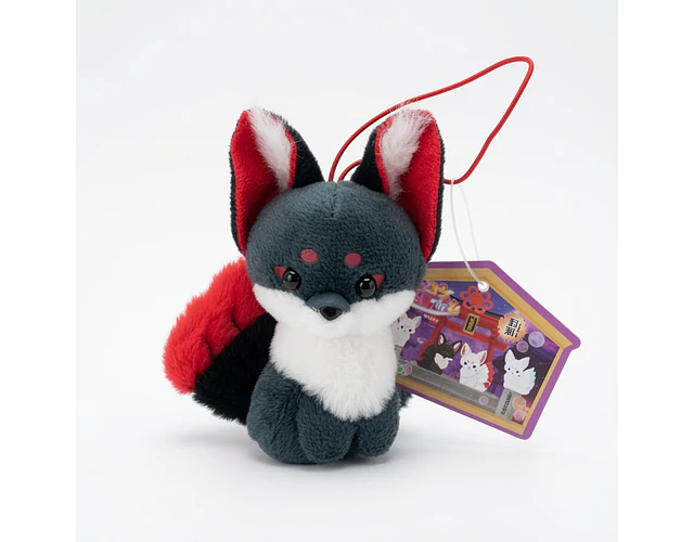 Peluche Colgante Zorro Espiritual Negro Kitsune – AMUSE 2023