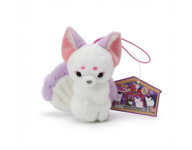 Peluche Colgante Zorro Espiritual Blanco/Púrpura Kitsune – AMUSE 2023