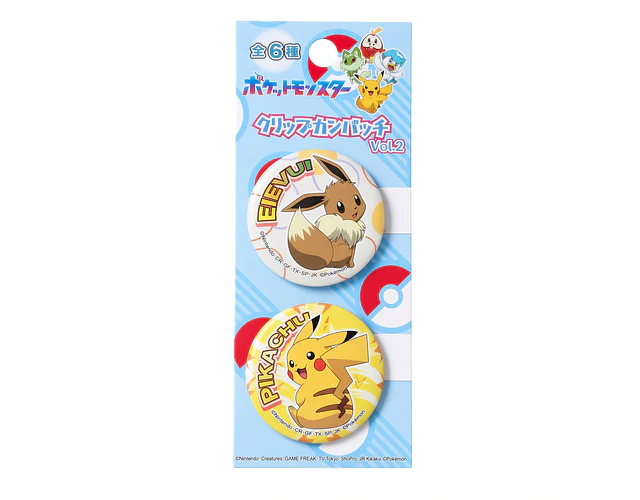 Pokémon Clip Can Badge Vol.2 Eevee Pikachu