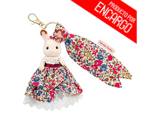 Sylvanian Families – Llavero Stella Conejo Chocolate “Liberty Print”
