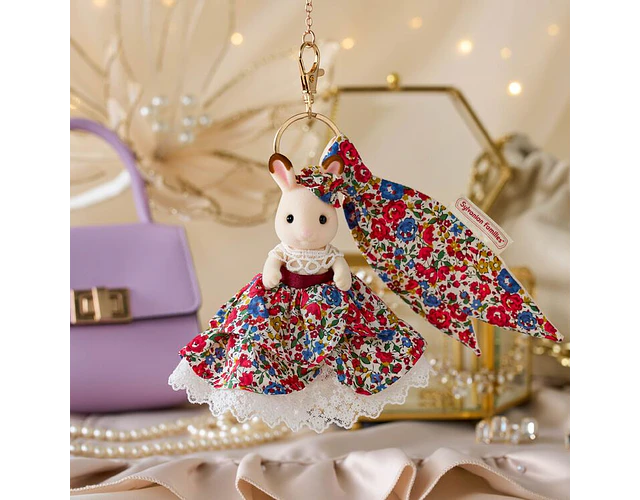 Sylvanian Families – Llavero Stella Conejo Chocolate “Liberty Print”
