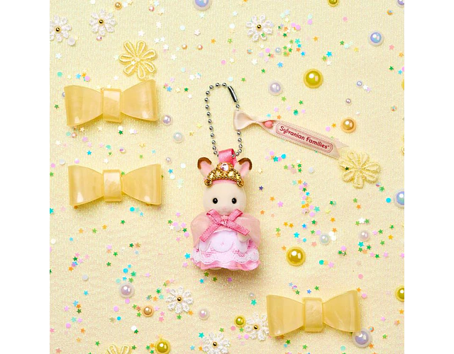Sylvanian Families – Llavero Bebé Conejo Chocolate “Princesa”