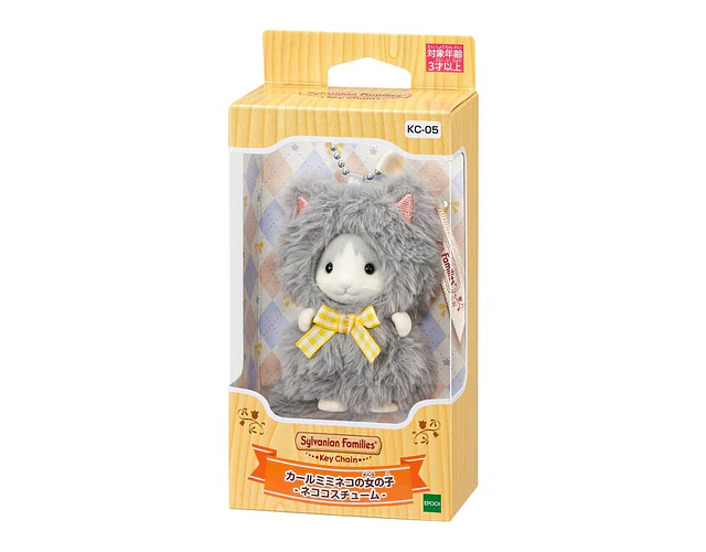 Sylvanian Families – Llavero Bebé Gato de Pelo Rizado “Disfraz de Gatito”