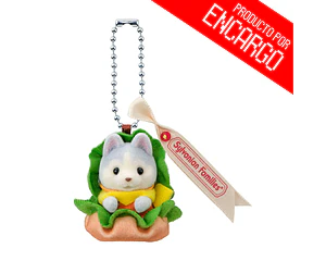 Sylvanian Families – Llavero Bebé Husky “Hamburguesa”