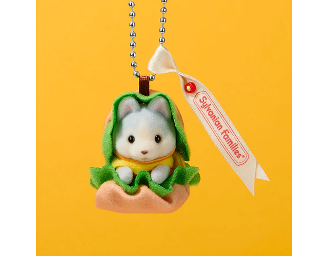 Sylvanian Families – Llavero Bebé Husky “Hamburguesa”