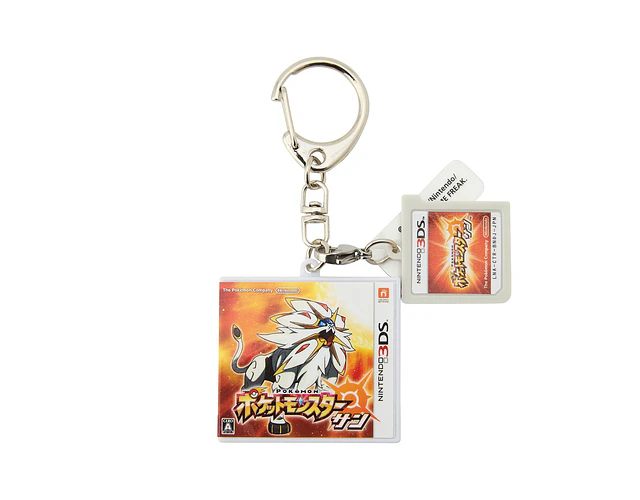 Llavero Gachapon Pokémon Sol (Solgaleo) – Caja 3DS miniatura Pokémon Center