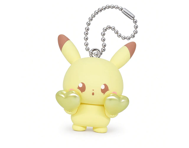 Pikachu – Gachapon Pokémon Peaceful Place Kirameki Heart Keychain (a elección)