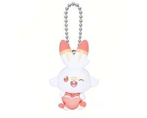 Scorbunny – Gachapon Pokémon Peaceful Place Kirameki Heart Keychain (a elección)